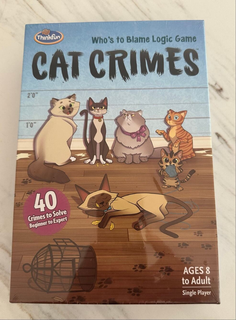ThinkFun Cat Crimes Logic Game NEW Factory Sealed Single Player Brain Teaser 8+